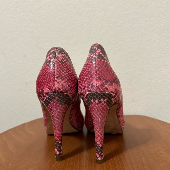 Cole Haan Pink Leather Nike Air Snakeskin Print Chelsea Pink Heel Women's Size 8 - Picture 6 of 12